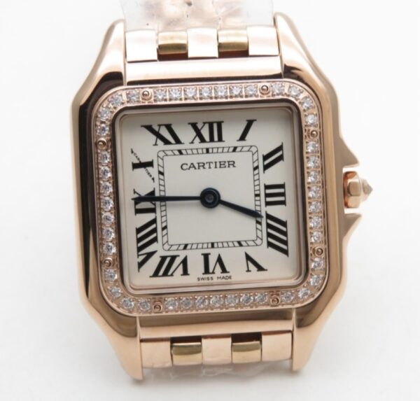 PANTHÈRE DE CARTIER 27MM ORO ROSA DIAMANTES
